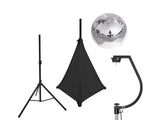 EUROLITE Set sfera a specchi 30cm con stand e cover nera per treppiede
