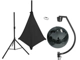 EUROLITE Set sfera a specchi 50cm nera con stand e cover nera per treppiede