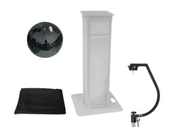EUROLITE Set Sfera a specchio 30cm nera con stand da palco variabile + Cover nera