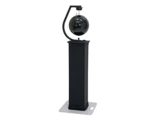 EUROLITE Set Sfera a specchio 30cm nera con stand da palco variabile + Cover nera