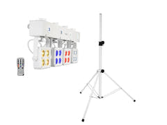 EUROLITE Set LED KLS-180 white + supporto per altoparlante BS-2 EU white