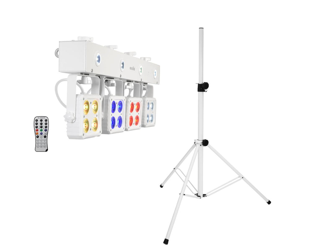 EUROLITE Set LED KLS-180 white + supporto per altoparlante BS-2 EU white