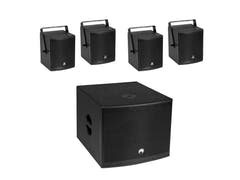 OMNITRONIC set MOLLY-12A Subwoofer attivo + 4x MOLLY-6 Top 8 ohms, nero