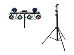EUROLITE set LED KLS Laser Bar Next FX Light Set + STV-60-WOT supporto in acciaio EU nero