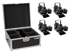 EUROLITE Set 4x LED THA-20PC TRC Spot teatrale bk + Case