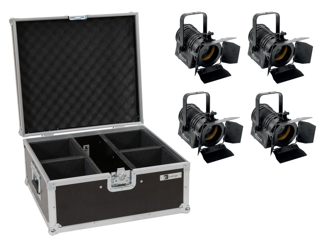 EUROLITE Set 4x LED THA-20PC TRC Spot teatrale bk + Case