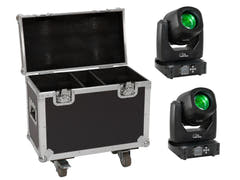 EUROLITE Set 2x LED TMH-B90 + case con ruote