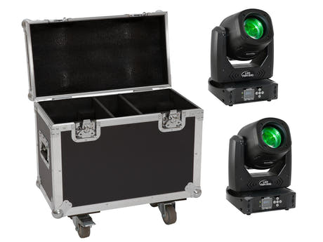 EUROLITE Set 2x LED TMH-B90 + case con ruote