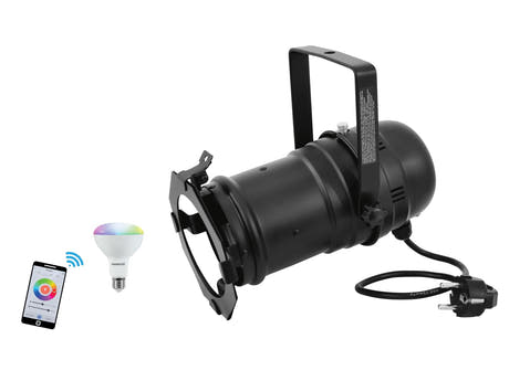 EUROLITE Set Faretto PAR-30 bk + LED PAR-30 RGB/WW/CW WiFi