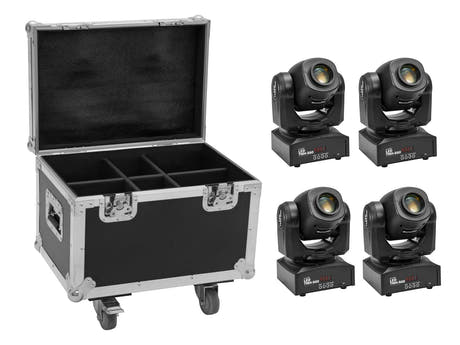 EUROLITE Set 4x LED TMH-S60 Teste Mobile-Spot + Case