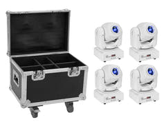 EUROLITE Set 4x LED TMH-S60 Teste Mobile Spot wh + Case