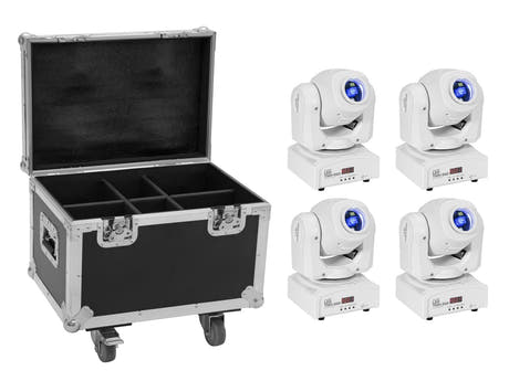 EUROLITE Set 4x LED TMH-S60 Teste Mobile Spot wh + Case
