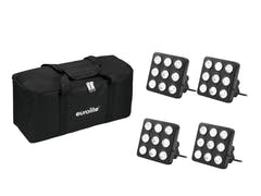 EUROLITE Set 4x pannelli LED Party RGB+UV + borsa morbida