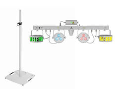 EUROLITE Set LED KLS Laser Bar FX Light Set bianco + Supporto per altoparlante BPS-3 bianco