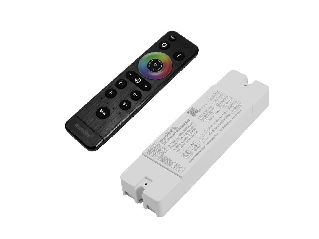 EUROLITE Set striscia LED 5in1 Controller WiFi + telecomando di zona
