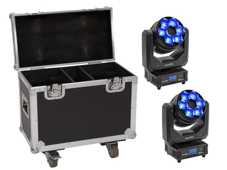 EUROLITE Set 2x LED TMH-H240 Beam/Wash/Flower Effect + Custodia