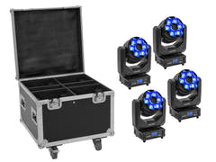 EUROLITE Set 4x LED TMH-H240 Beam/Wash/Flower Effect + Custodia