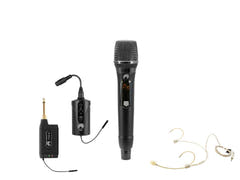 OMNITRONIC Set FAS TWO + Microfono wireless dinamico + BP + cuffia 660-690MHz
