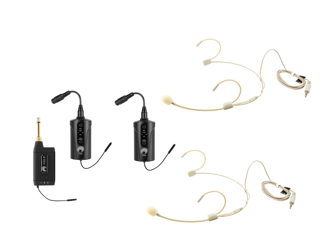 OMNITRONIC Set FAS TWO + 2x BP + 2x Cuffie 660-690Mhz