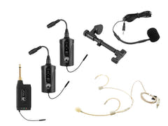 OMNITRONIC Set FAS TWO + 2x BP + headset + microfono per Chitarre acustiche 660-690MHz