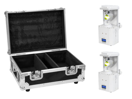 EUROLITE Set 2x LED TSL-350 Scan COB bianco + custodia