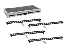 EUROLITE Set 4x LED PIX-16 QCL Bar + Custodia