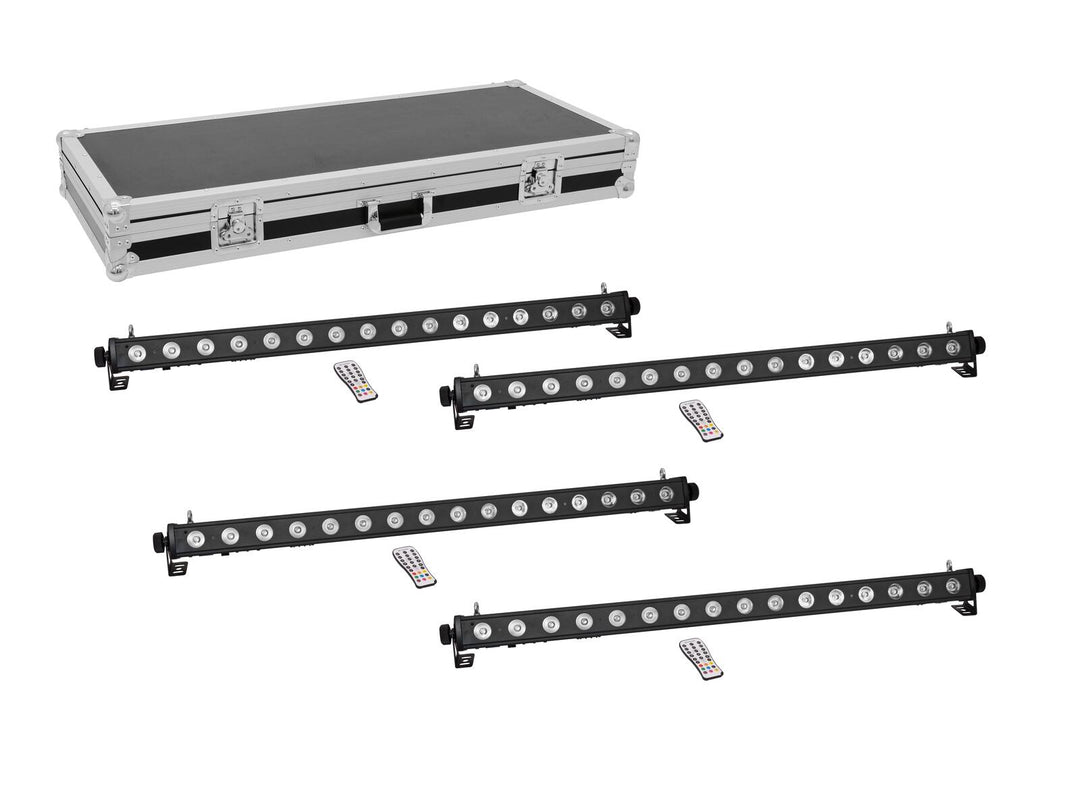 EUROLITE Set 4x LED PIX-16 QCL Bar + Custodia