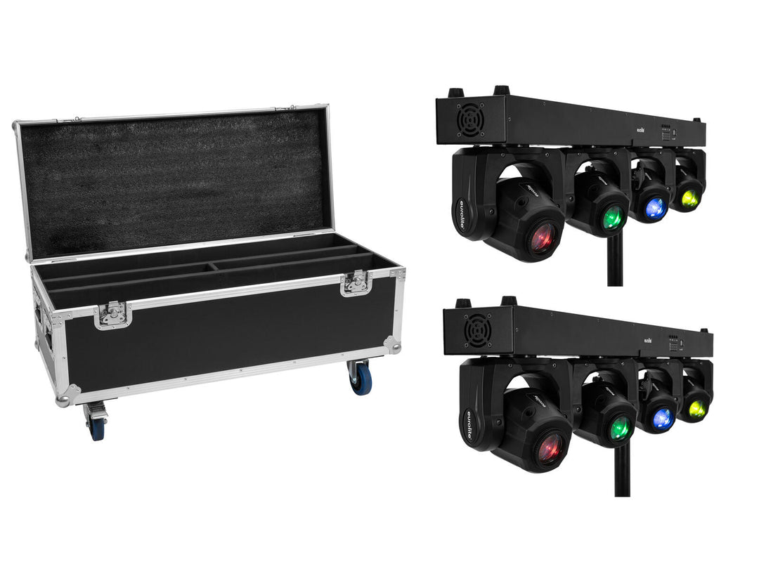 EUROLITE Set 2x LED TMH Bar S120 + Custodia con ruote