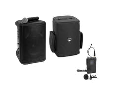 OMNITRONIC Set PORTY-8A Drahtlos-PA-System + Trasmettitore Bodypack incl. Microfono Lavalier + Soft bag
