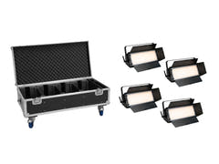 EUROLITE Set 4x LED PLL-576 CW/WW Panel + Custodia con ruote