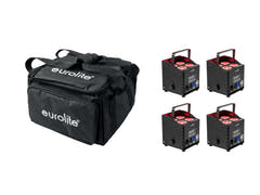EUROLITE Set 4x AKKU UP-4 QCL Spot QuickDMX MK2 + Borsa morbida