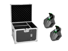 EUROLITE Set 2x LED CAT-80 Effetto beam + Flightcase