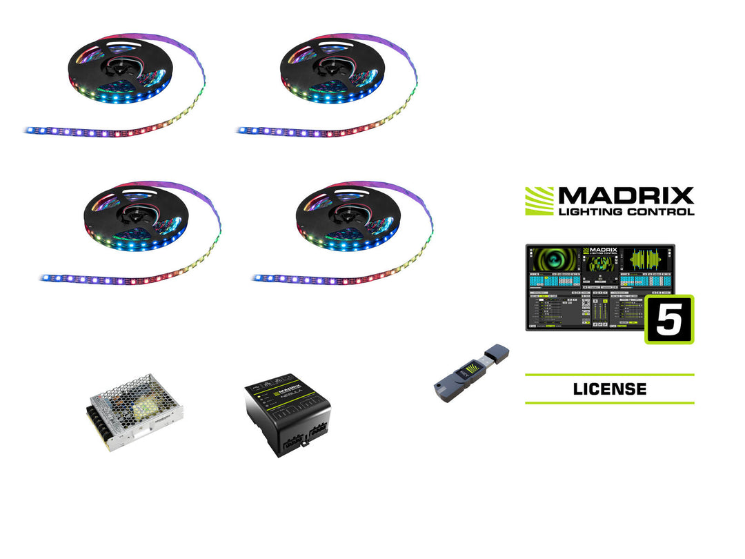 EUROLITE Set Striscia Pixel RGB incl. Madrix Start