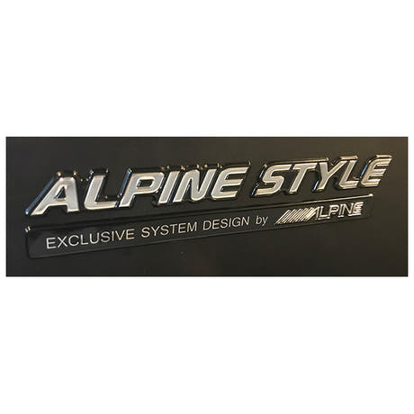 Emblema Alpine Style nero/cromato