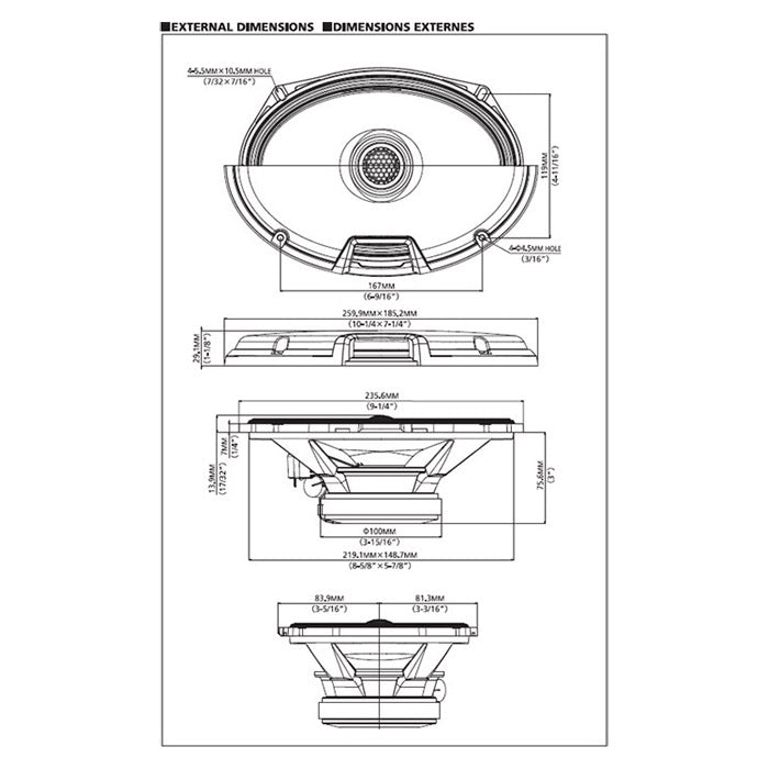 Alpine R2-S69 altoparlante 6x9" coassiale a 2 vie