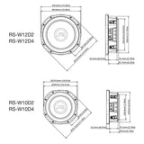 Subwoofer Alpine RS-W10D4 Shallow Type-R 10" 4+4 Ohm