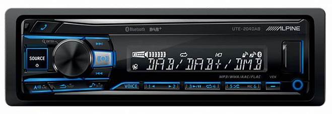 ALPINE UTE-204DAB Autoradio 1-DIN con Bluetooth e DAB+