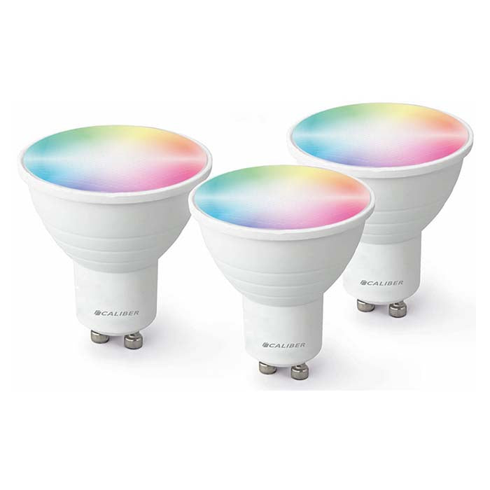 Lampadine LED Caliber GU10 Smart Home confezione da 3, bianche/multicolore