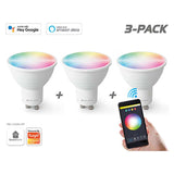 Lampadine LED Caliber GU10 Smart Home confezione da 3, bianche/multicolore