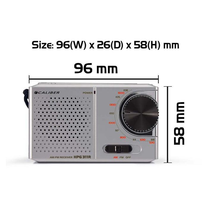 Radio FM portatile tascabile Caliber HPG311R