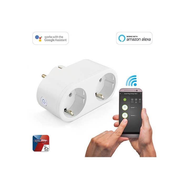 Presa Smart Home Wi-Fi Caliber con 2 prese