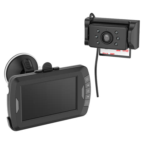 Kit telecamera posteriore con schermo da 4,3" wireless 12/24V
