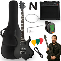 V-TONE EGS 39 MBK pacchetto chitarra elettrica 4/4, nero