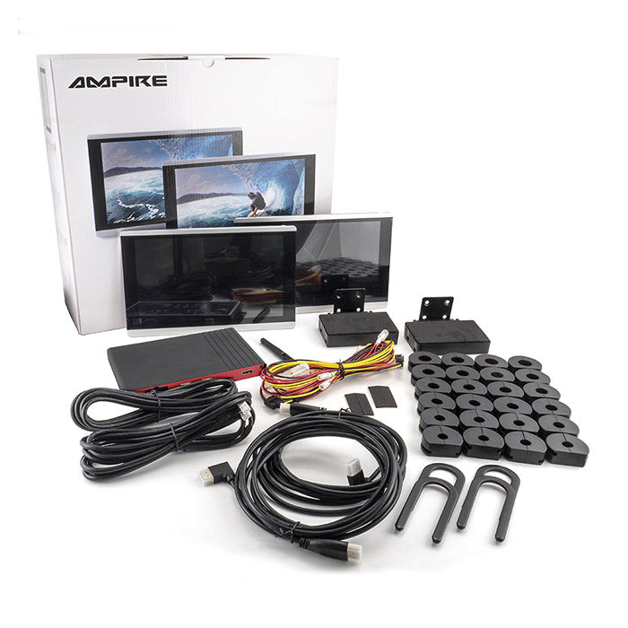 Ampire set con due schermi da 9" e box multimediale Android