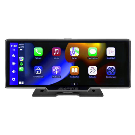 Schermo Ampire da 10" con CarPlay Android Auto AHD Dashcam