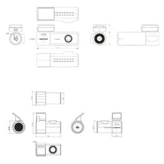 Kit dashcam Ampire 12V+24V (anteriore+posteriore) 2K (QUAD-HD)