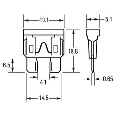 Ampire presa per fusibile ATO 10A (ACU) - 1 pz.