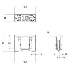 Presa Ampire per microfusibile a basso profilo 10A (ACN) - 1 pz.