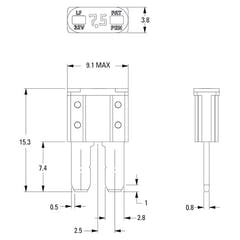 Presa Ampire per fusibile MICRO2 10A (ACZ) - 1 pz.
