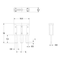 Ampire presa per fusibile MICRO3 10A